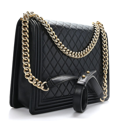 Chanel Lambskin Quilted Large Boy Flap Black 4 of 11