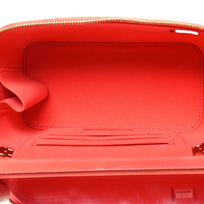 Chanel Lambskin Quilted Ombre Small Top Handle Vanity Case With Chain Coral 5 of 12