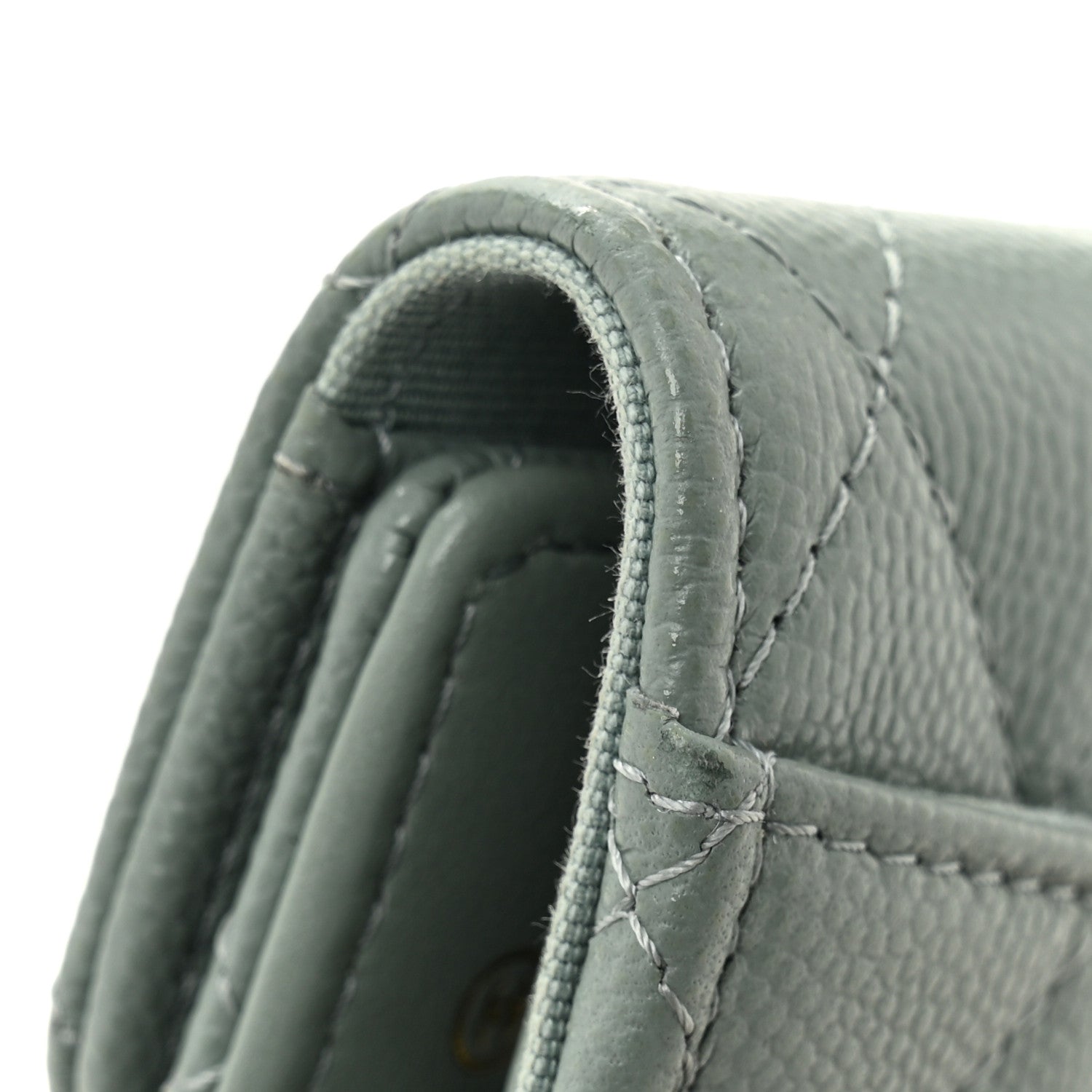 Chanel Caviar Quilted Classic 4 Key Holder Wallet Grey 10 of 11