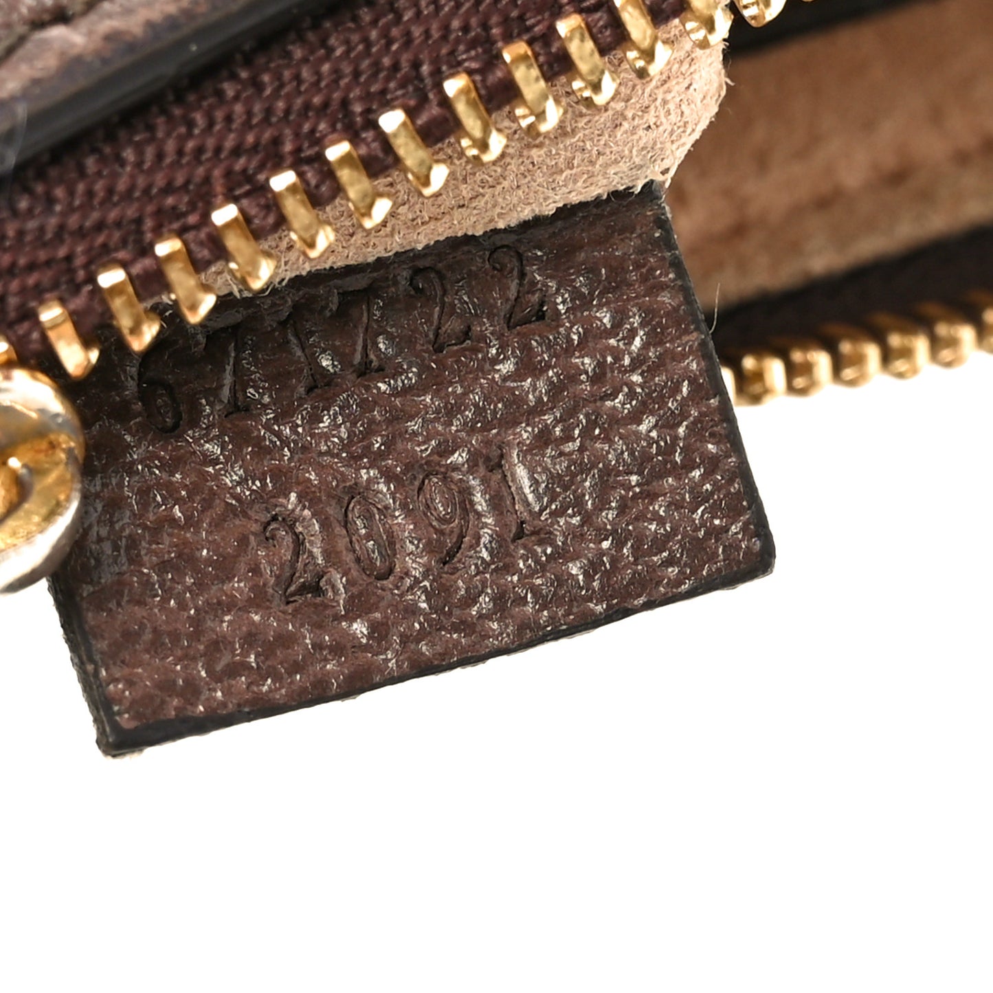 Monogram Jumbo GG Textured Dollar Calfskin Ophidia Key Case Camel Ebony New Acero