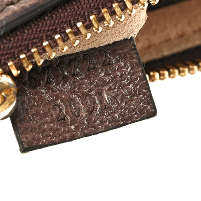 Gucci Monogram Jumbo GG Textured Dollar Calfskin Ophidia Key Case Camel Ebony New Acero 7 of 8