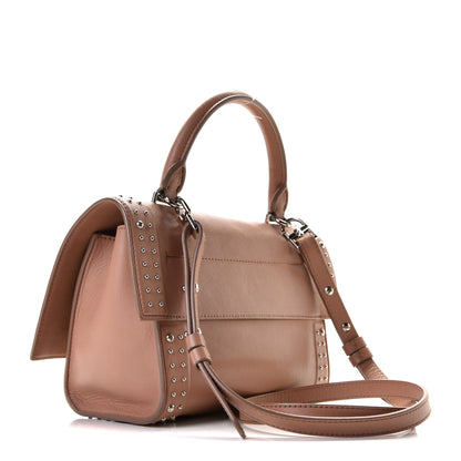 Givenchy Grained Calfskin Studded Mini Shark Lock Satchel Old Pink 2 of 12