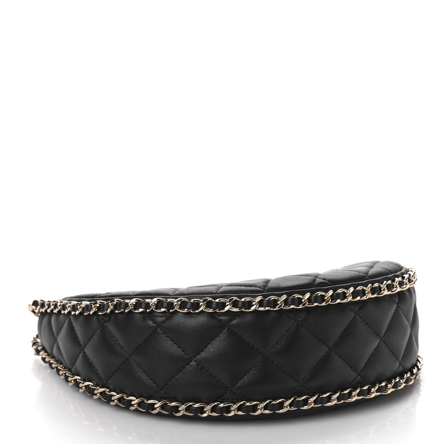 Chanel Lambskin Quilted Small Hobo Bag Black 4 of 10
