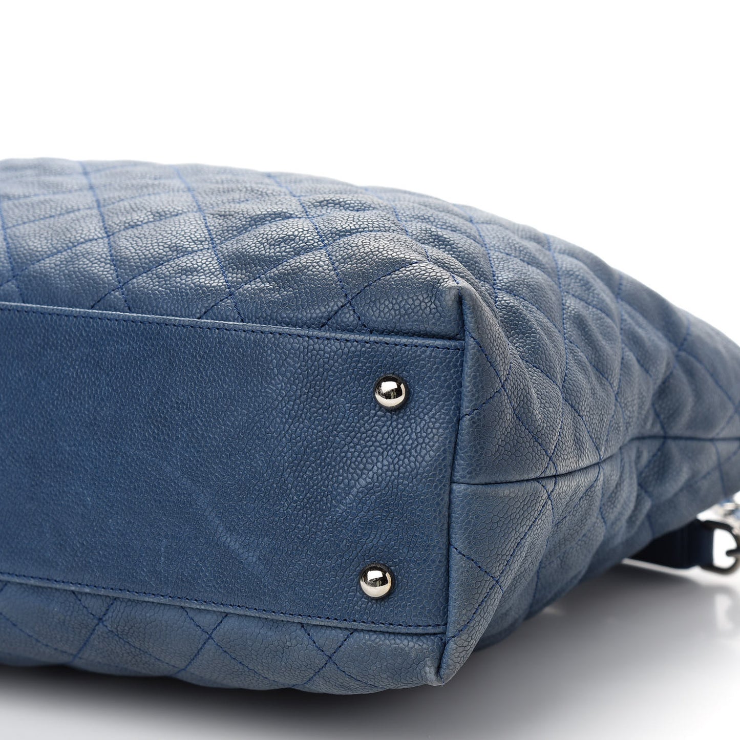 Caviar Quilted French Riviera Hobo Blue
