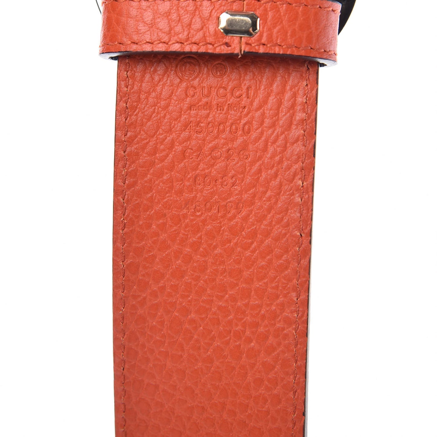 Calfskin 1973 Reversible Belt 80 32 Orange Black
