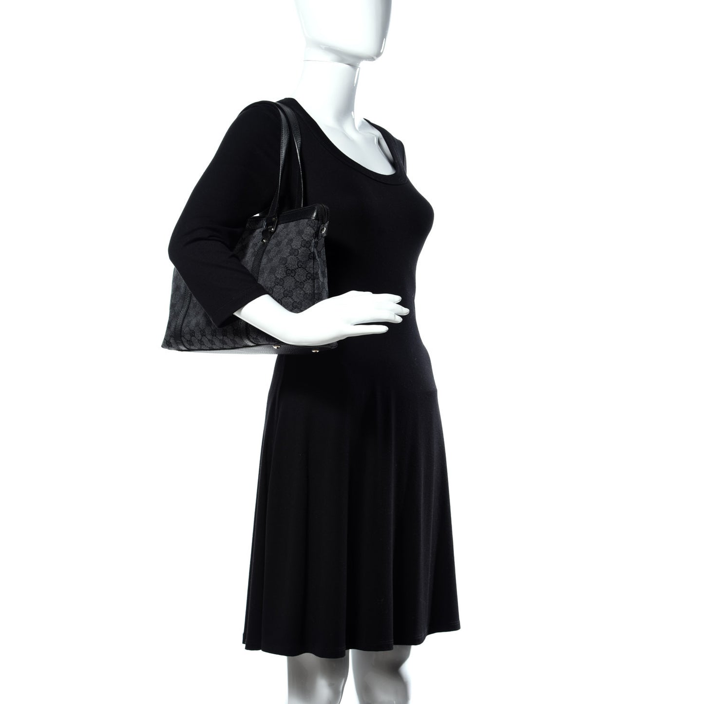 Denim Monogram Abbey Medium Tote Navy