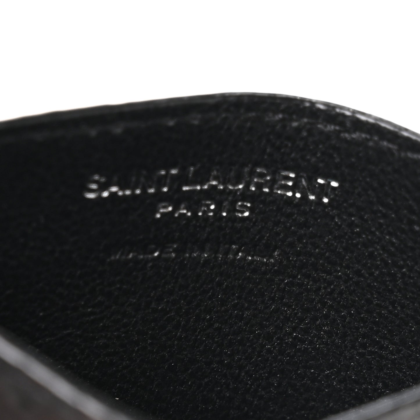 Snakeskin Monogram Credit Card Case Black