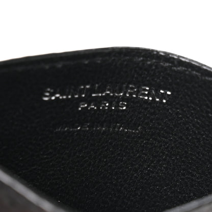 Saint Laurent Snakeskin Monogram Credit Card Case Black 6 of 8