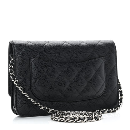 Chanel Caviar Quilted Wallet On Chain WOC Black 2 of 4