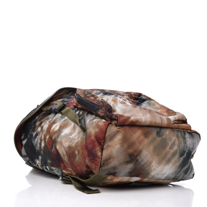 Valentino Garavani Nylon Tie Dye Flap Top Backpack Deep Army Green 4 of 8