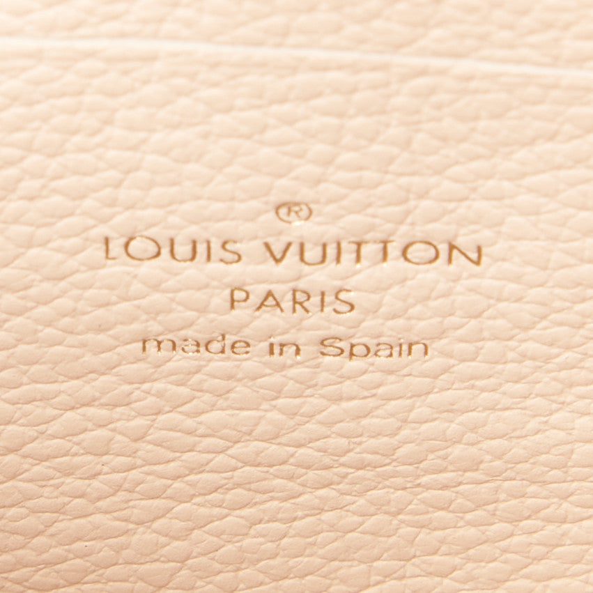 Louis Vuitton Empreinte Double Zip Pochette Beige Rose Creme 9 of 9