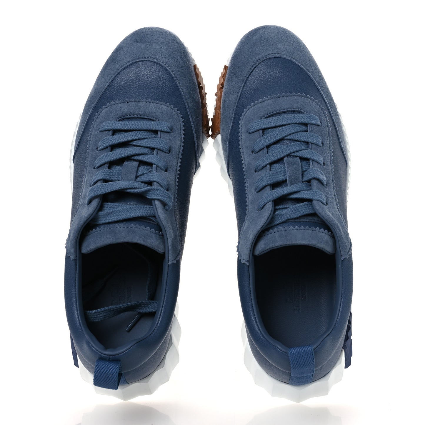 Sport Goatskin Suede Goatskin Womens Bouncing Sneakers 40 Bleu Mer