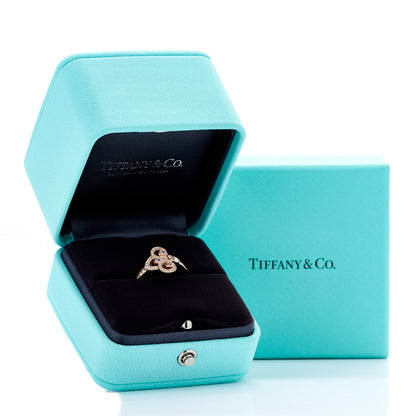Tiffany 18K Rose Gold Diamond Fleur de Lis Ring 53 6.5 5 of 5