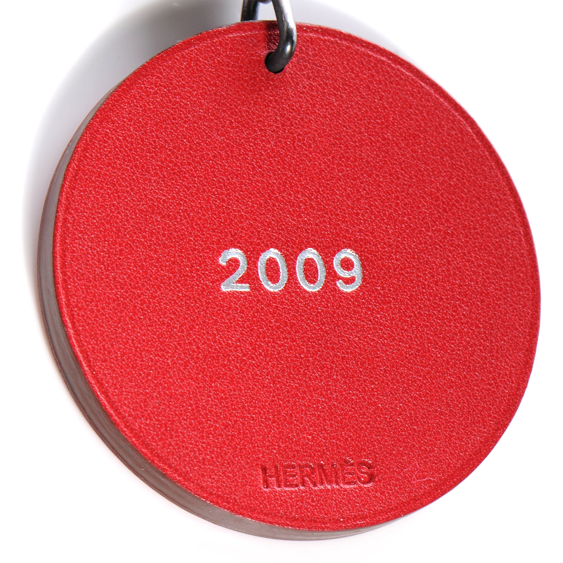 Hermes Leather Bull Key Chain Bag Charm Rouge 3 of 5