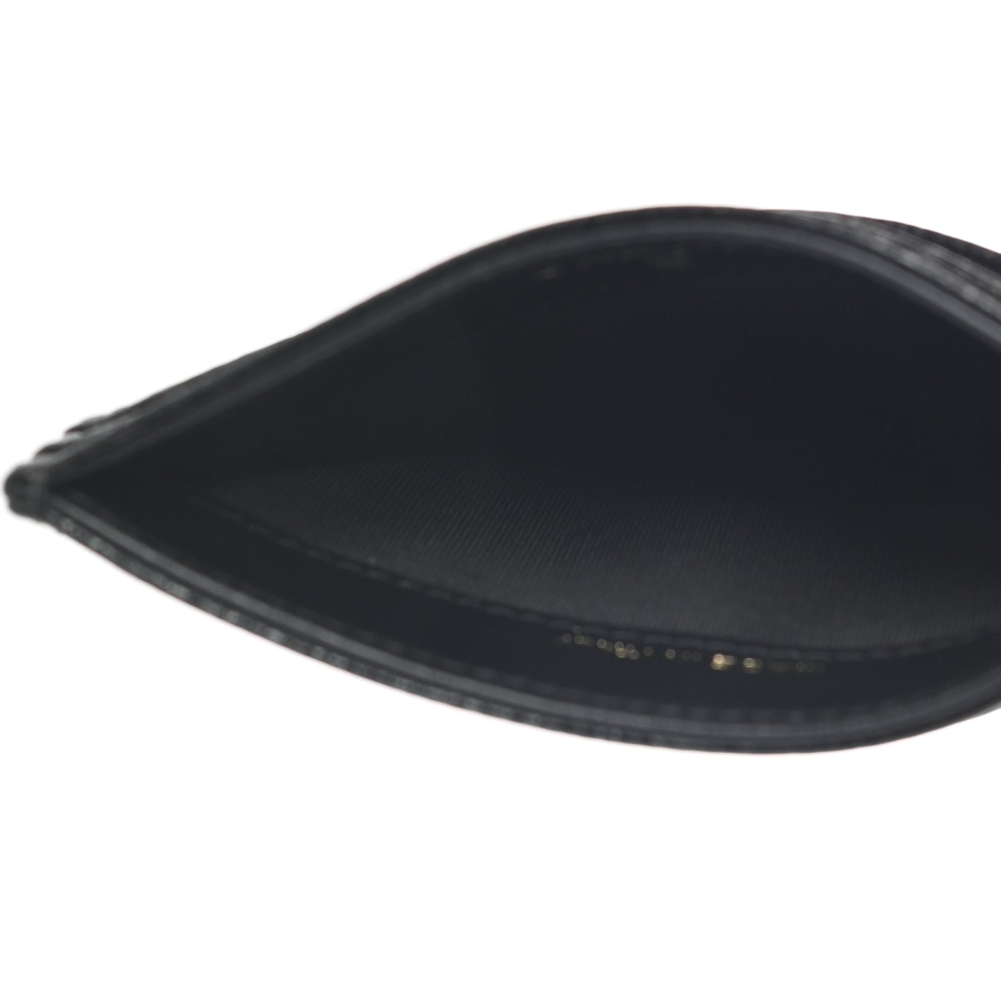 Caviar Camellia Embossed Card Holder Black