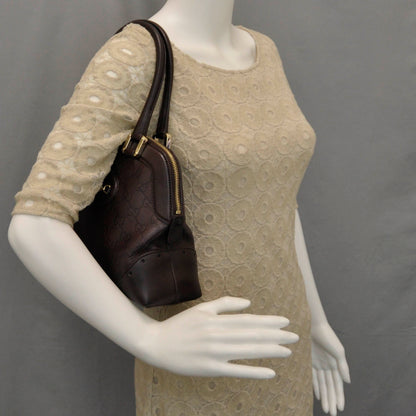 Gucci Guccissima Punch Handbag Chocolate Brown 2 of 9