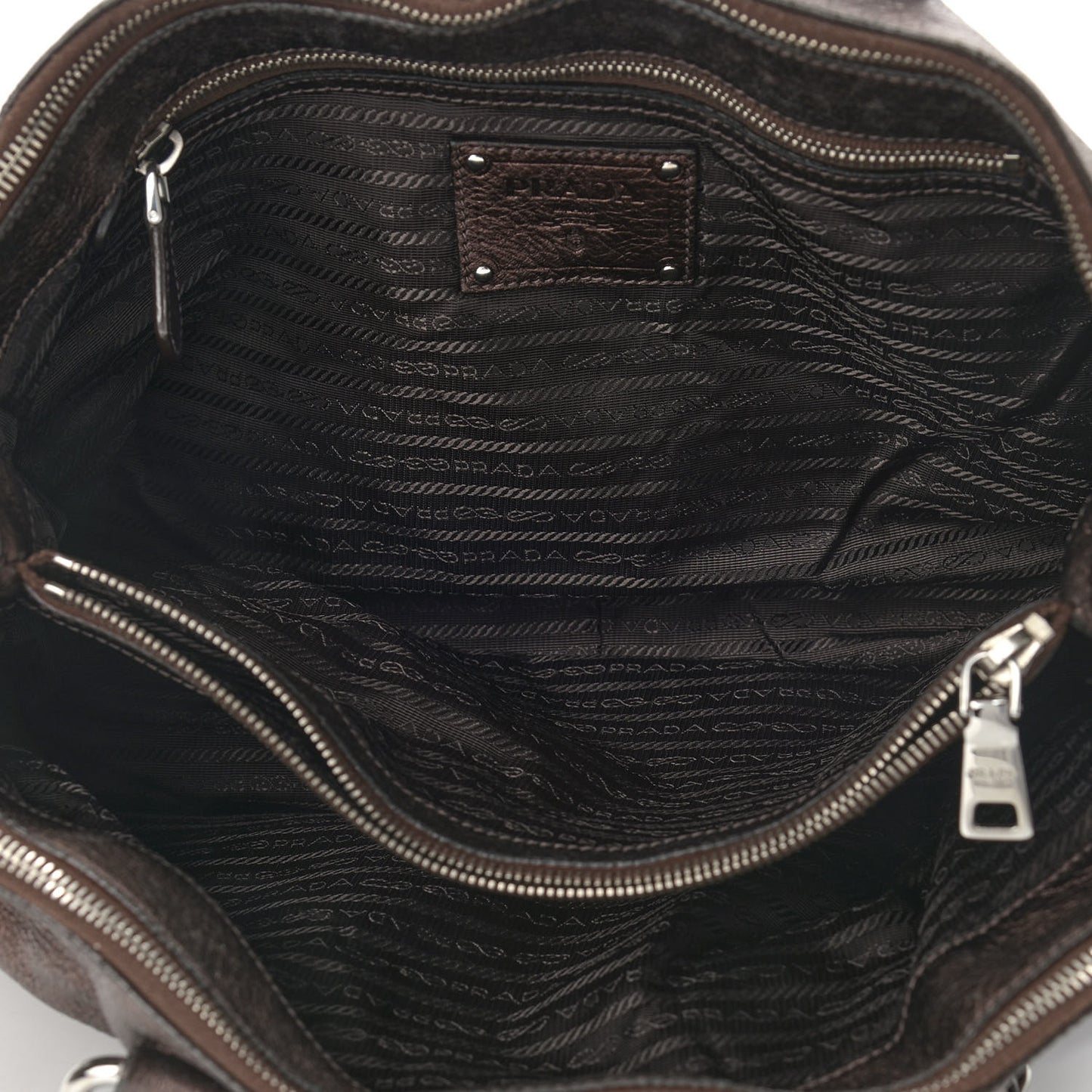 Metallic Vitello Daino Hand Bag Piombo