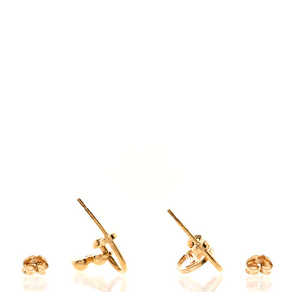 Louis Vuitton Brass Blooming Earrings Gold 3 of 5