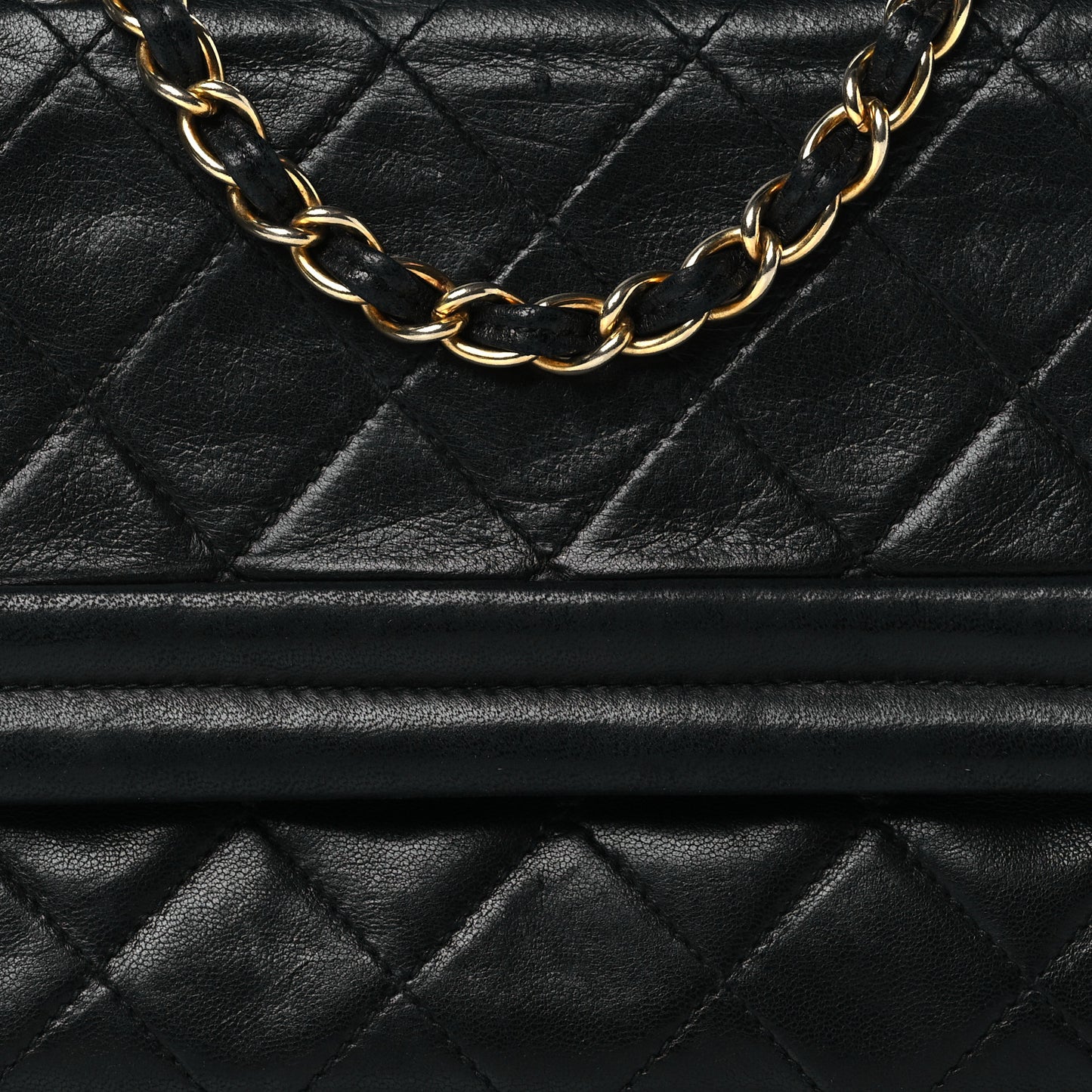 Lambskin Quilted Tassel Flap Black