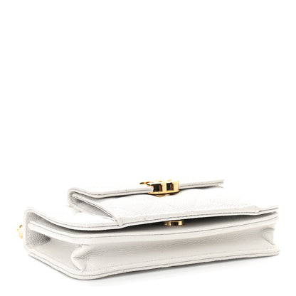 Chanel Caviar Quilted Pocket Twins Clutch With Chain White 4 of 12
