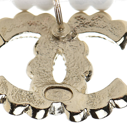 Chanel Crystal CC Earrings Light Gold 4 of 5