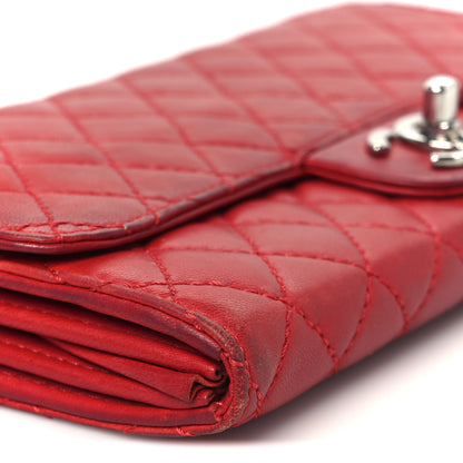 Chanel Lambskin Quilted Chain Clutch Flap Red 10 of 11