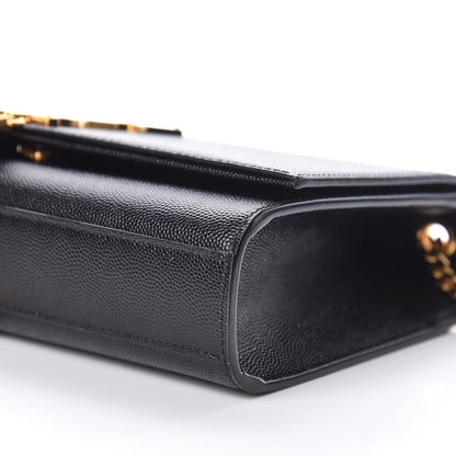 Saint Laurent Grain De Poudre Medium Classic Monogram Kate Tassel Satchel Black 9 of 9