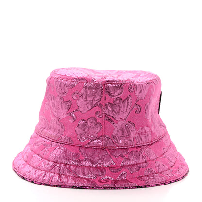 Gucci Canvas Lame GG Monogram Reversible Bucket Hat Fuxia Pink 13 of 14