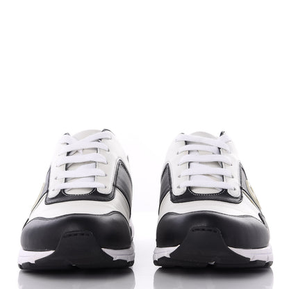 Gucci Calfskin Womens Interlocking G Sneakers 37.5 Black White 3 of 14
