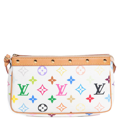 Louis Vuitton Monogram Multicolor Pochette Accessories White 1 of 8