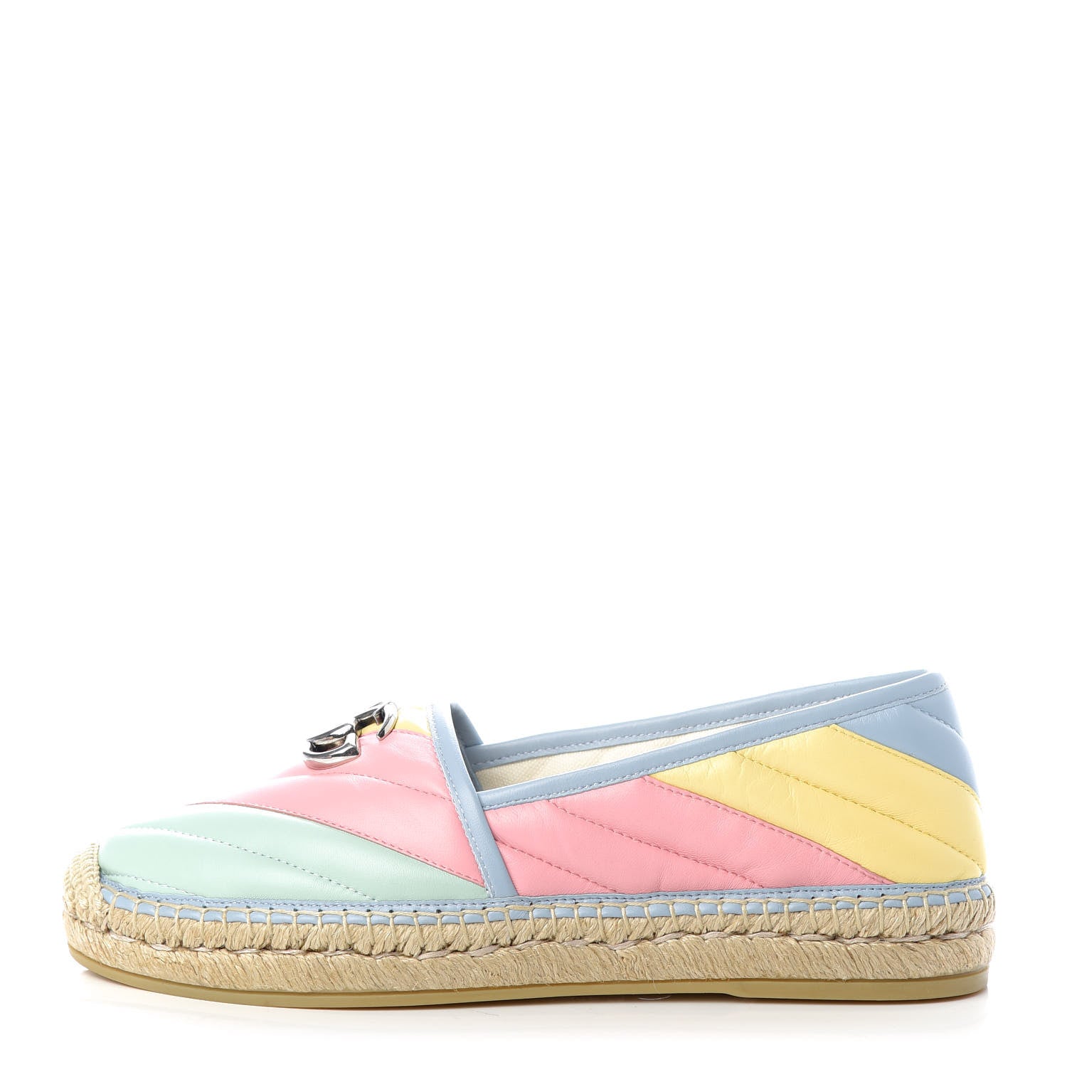 Gucci Nappa Matelasse Diagonal GG Marmont Espadrilles 39 Multicolor Pastel 1 of 10