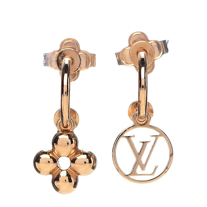 Louis Vuitton Brass Blooming Earrings Gold 1 of 5