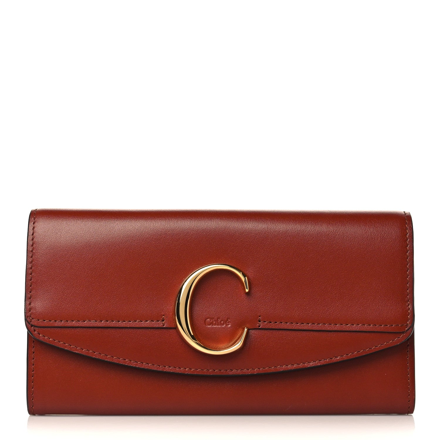Chloe Smooth Calfskin Chloe Long Wallet Tan 1 of 7