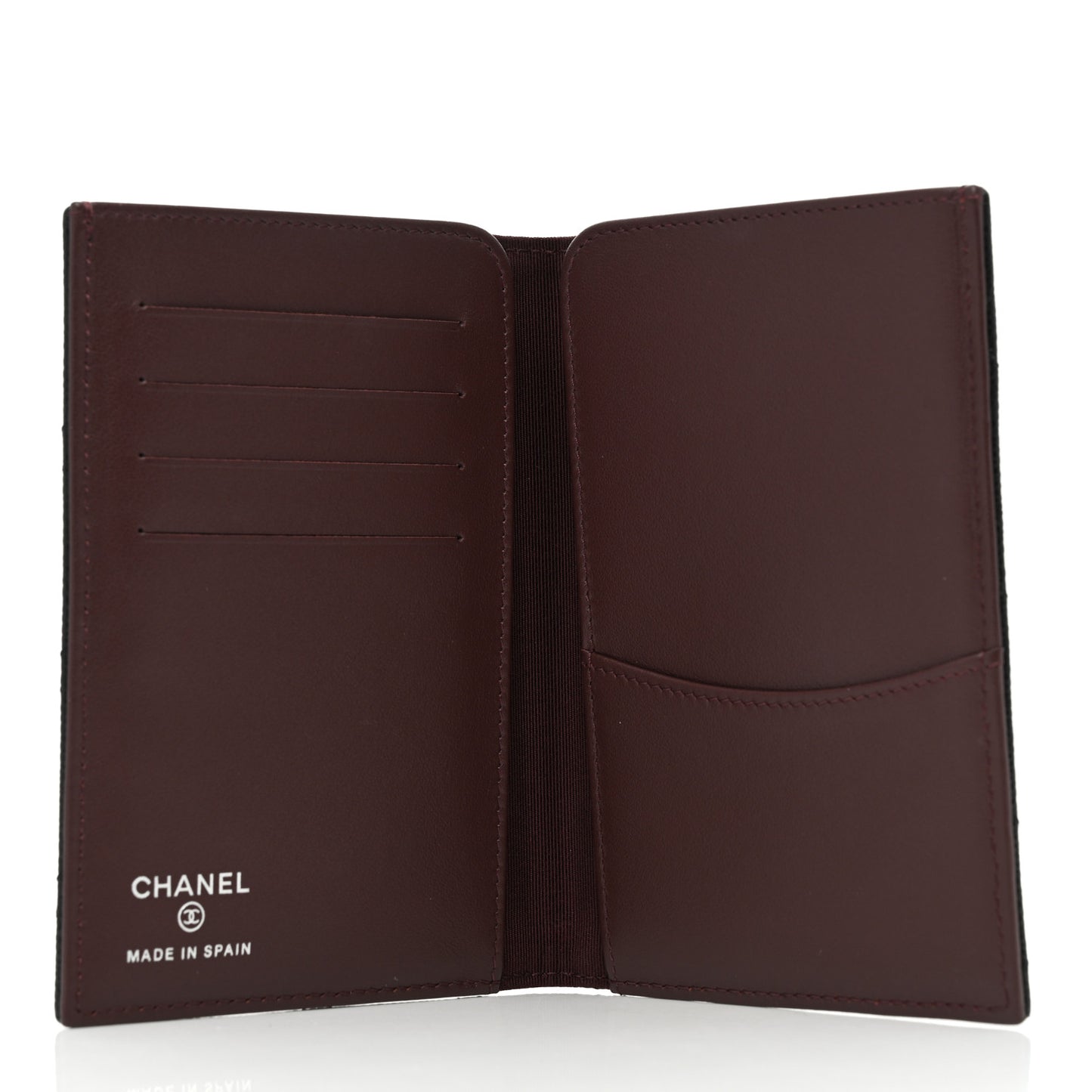 Caviar Quilted Passport Holder Black
