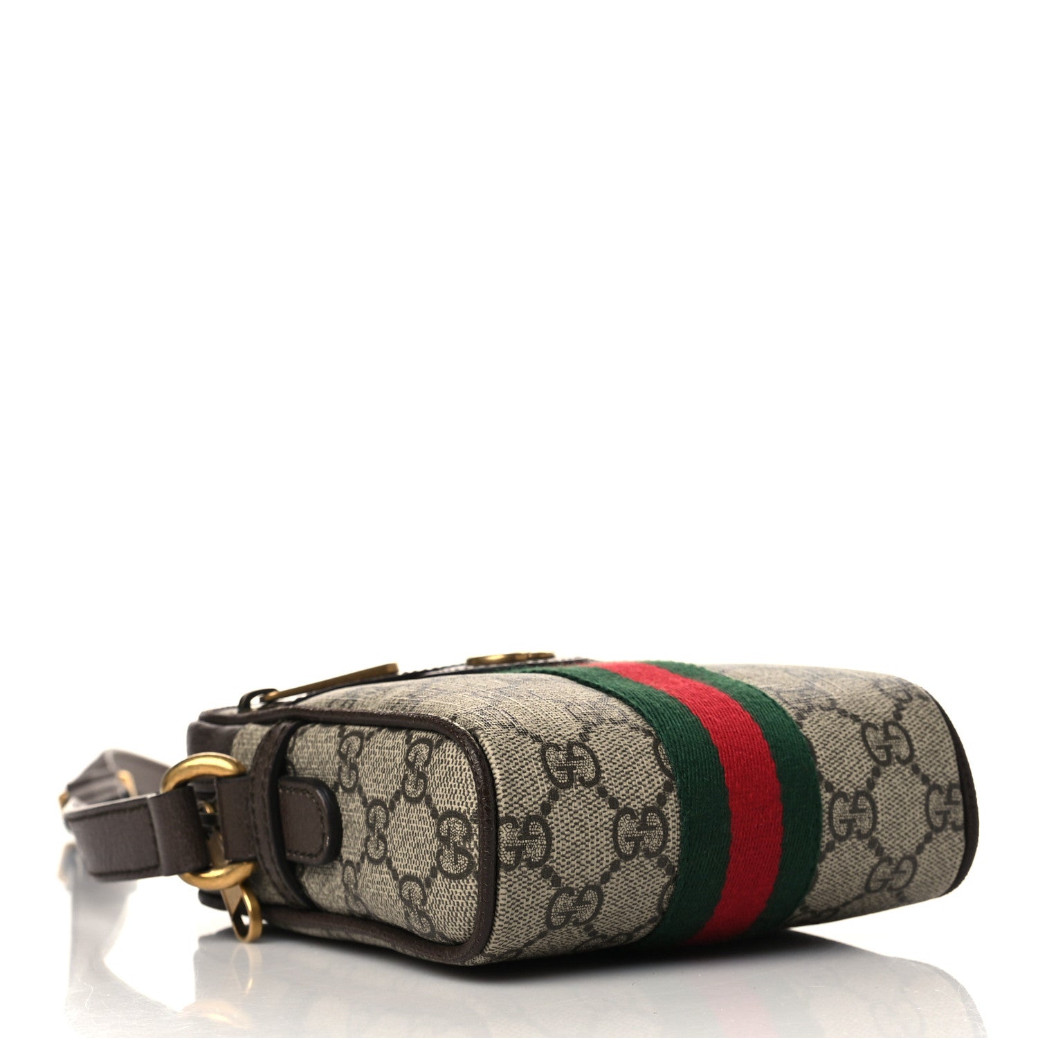Gucci GG Supreme Monogram Web Mini Ophidia Messenger Brown 3 of 5