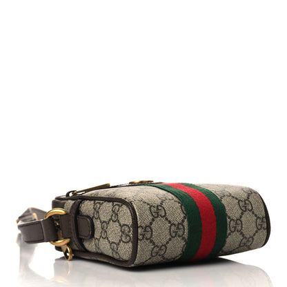 Gucci GG Supreme Monogram Web Mini Ophidia Messenger Brown 3 of 5