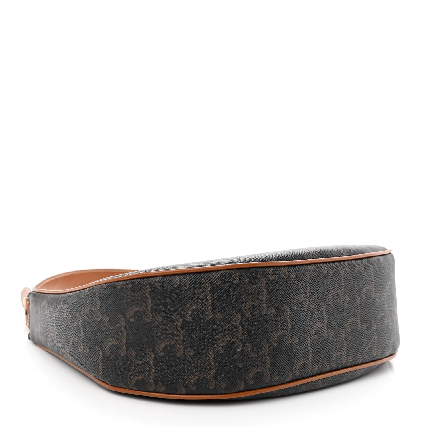 Celine Triomphe Canvas Calfskin Ava Shoulder Bag Tan 4 of 13