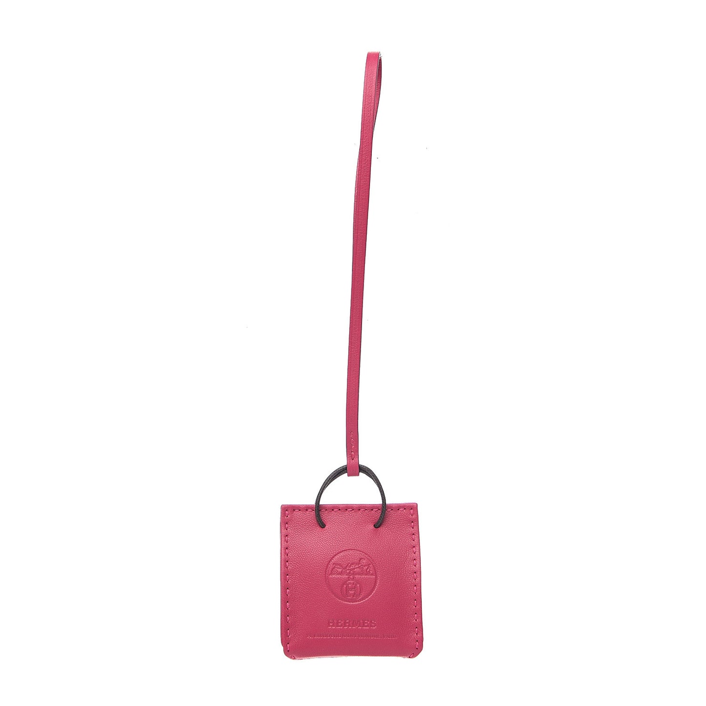 Milo Lambskin Swift Shopping Bag Charm Rose Mexico