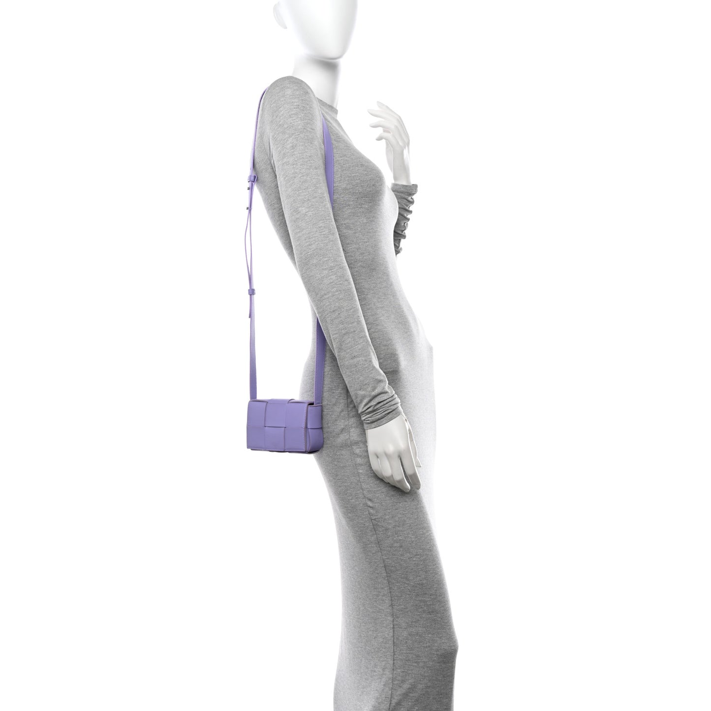 Lambskin Intreccio Candy Cassette Crossbody Bag Wisteria