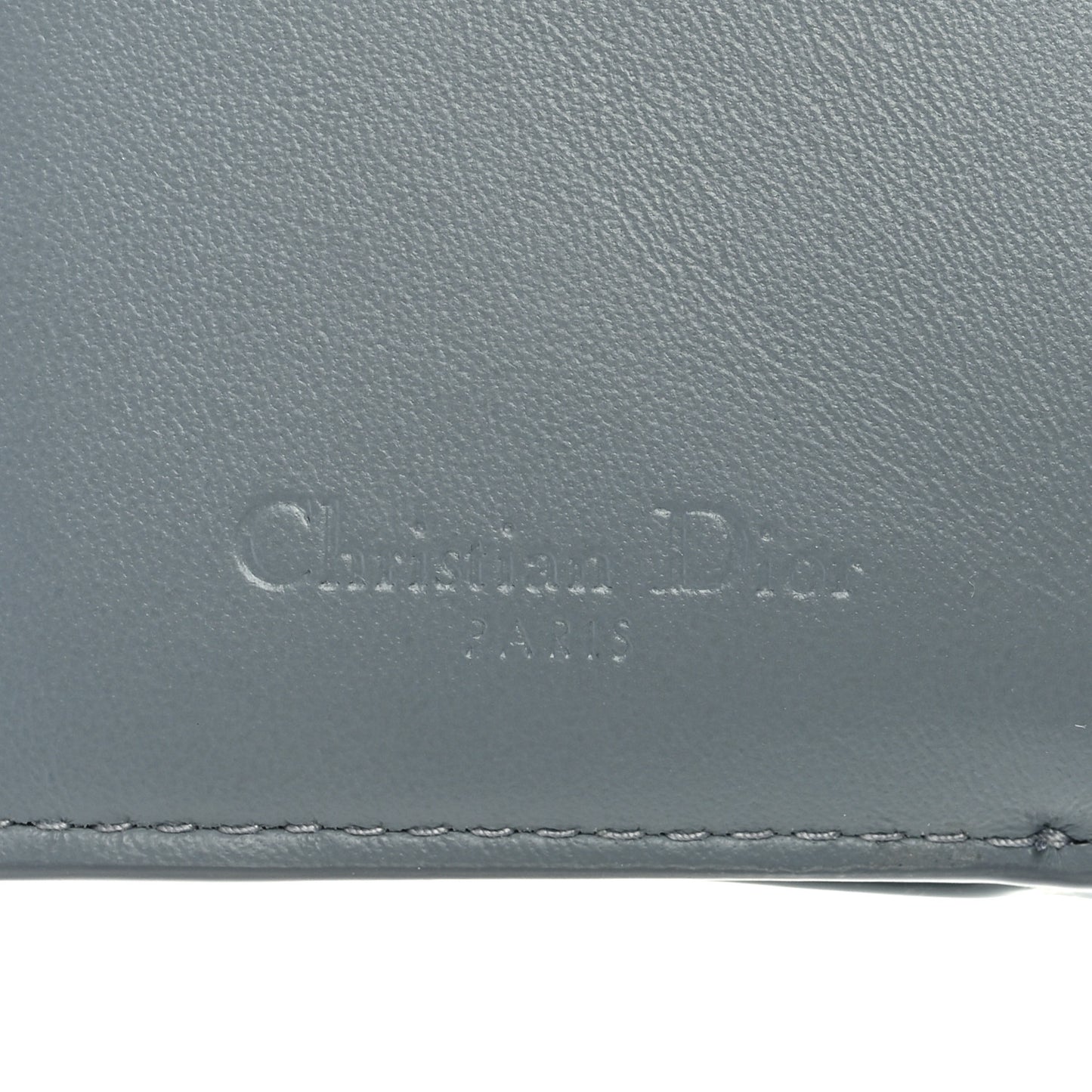 Patent Cannage Lady Dior Lotus Wallet Light Blue