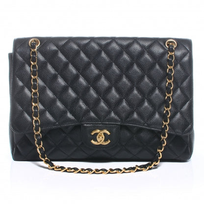 Chanel Caviar Maxi Single Flap Black 1 of 8