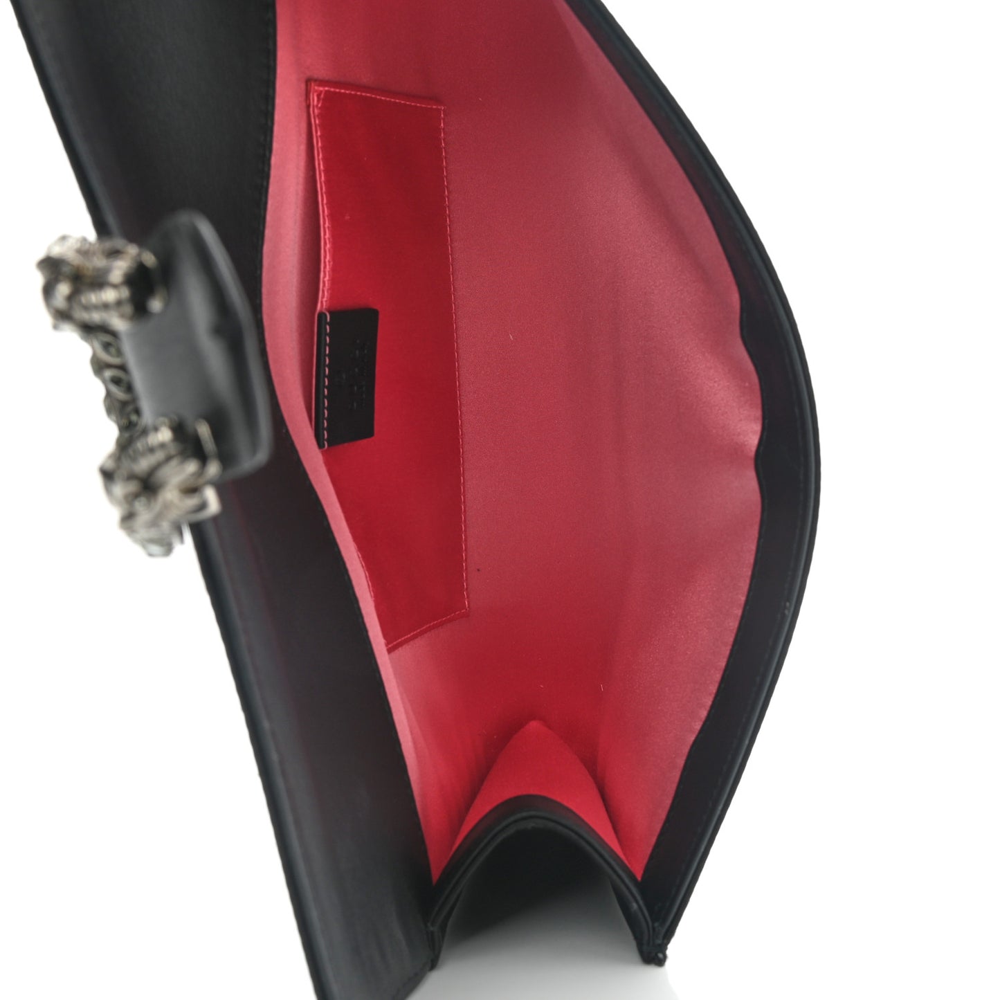 Satin Dionysus Clutch Black