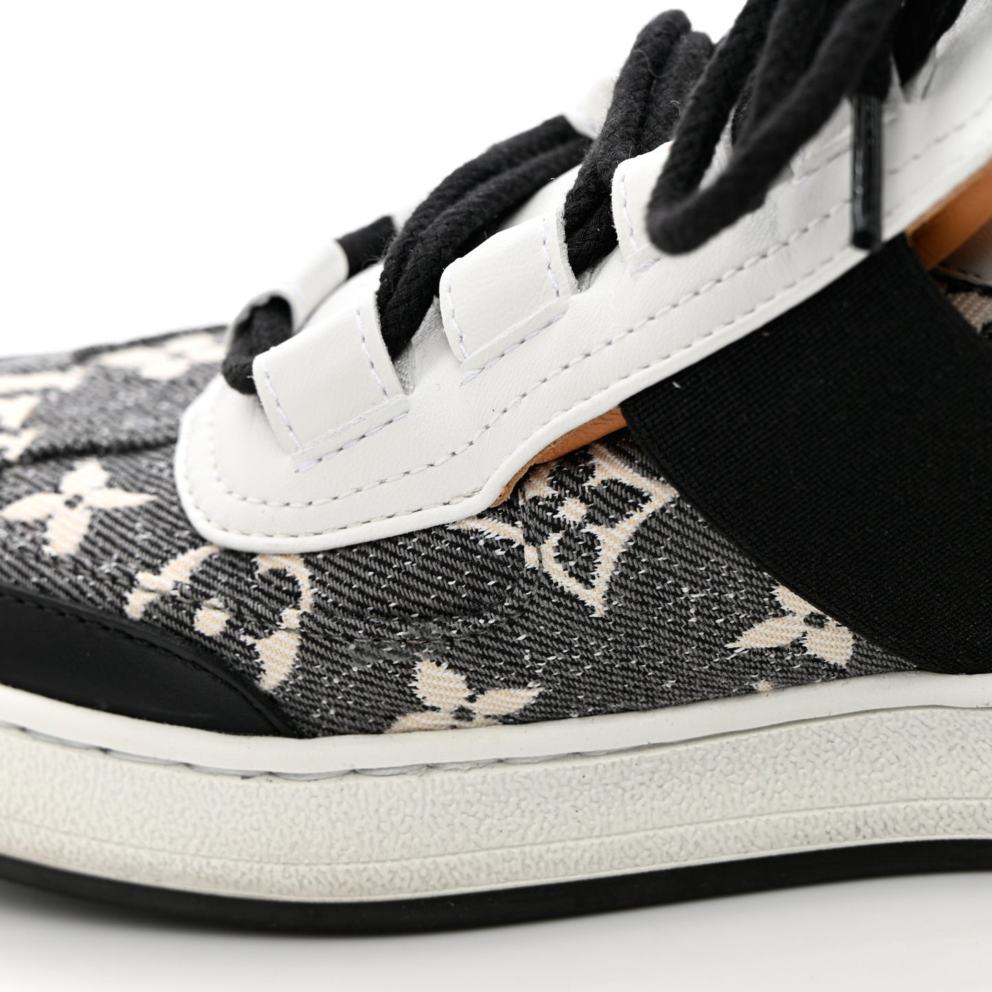 Denim Monogram Lous Sneakers 36 Gray