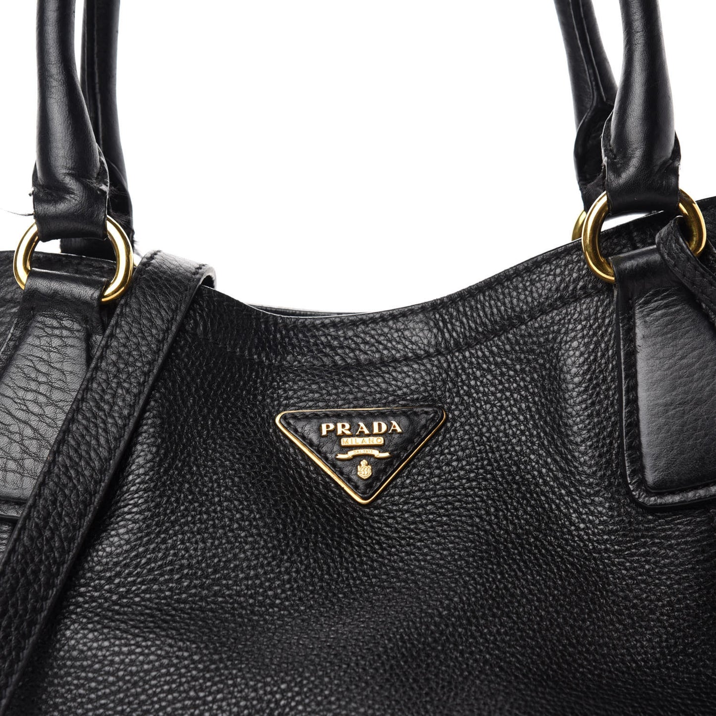 Vitello Daino Shoulder Bag Black