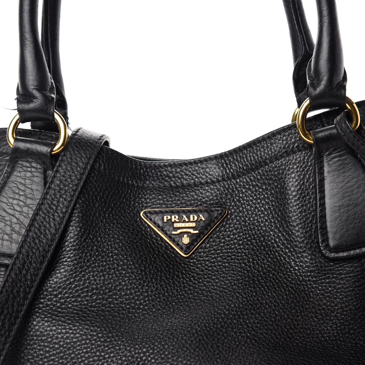 Prada Vitello Daino Shoulder Bag Black 13 of 13