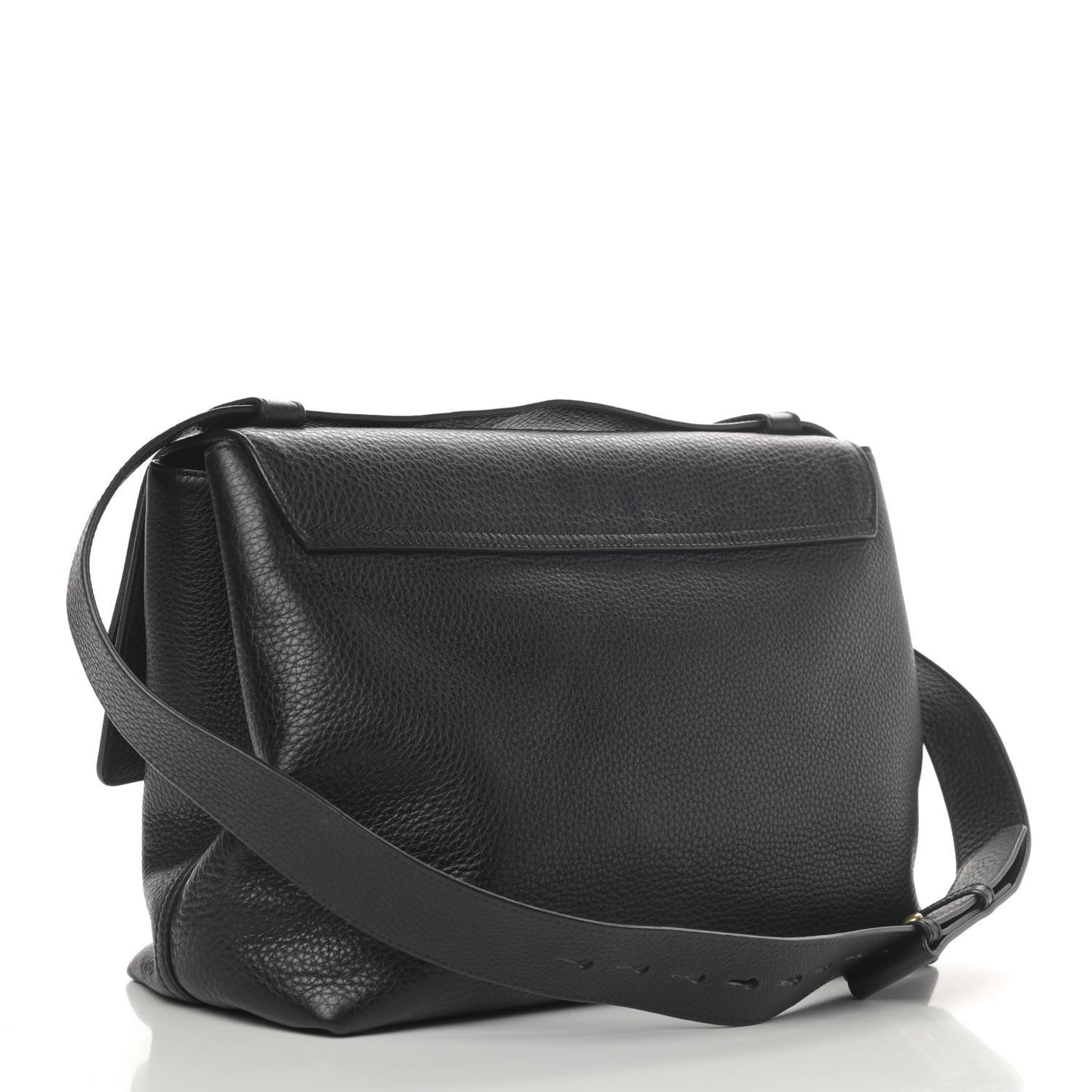 Calfskin Large GG Marmont Shoulder Bag Black
