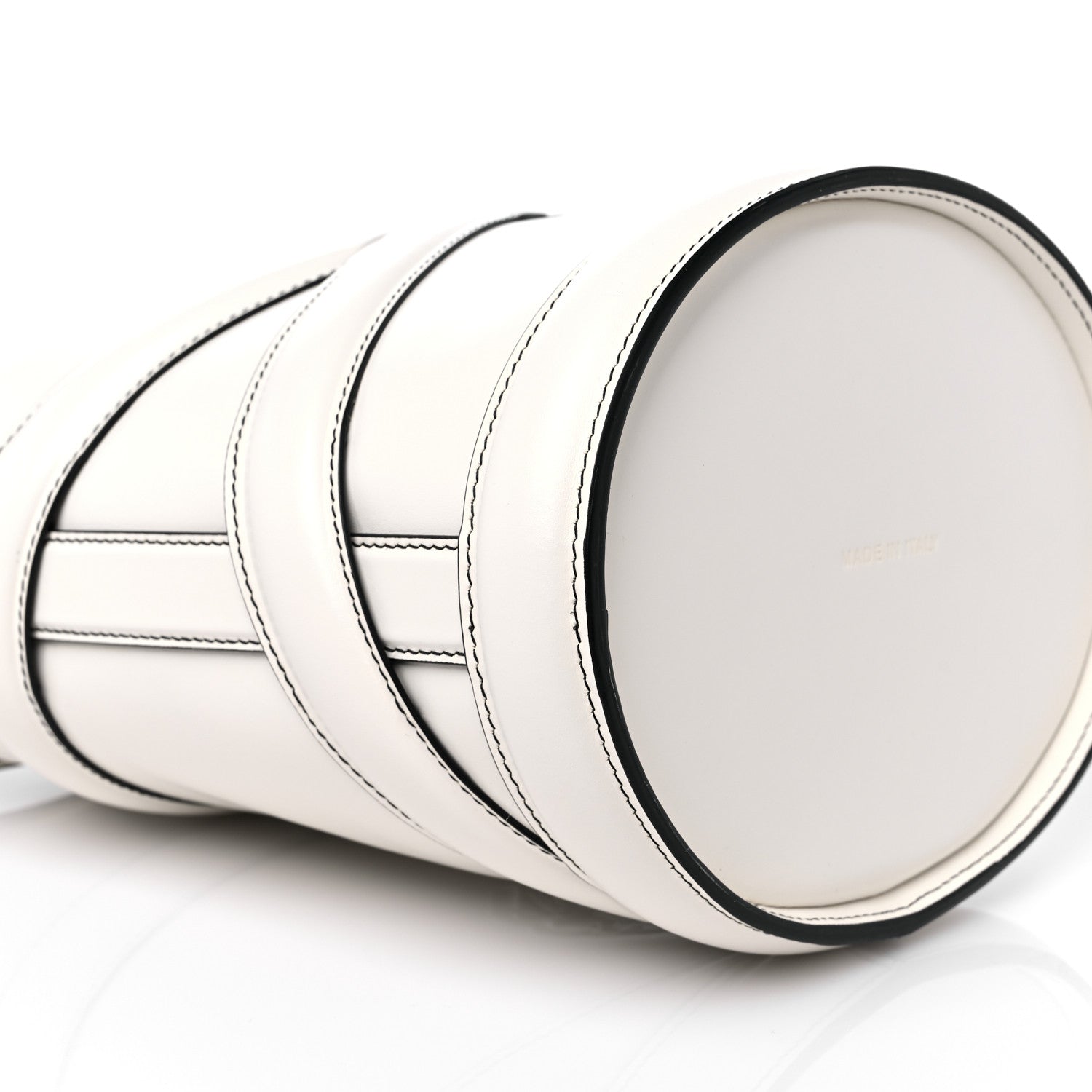 Alexander McQueen Calfskin Mini Curve Bucket Bag White 9 of 12