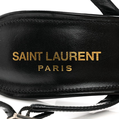 Saint Laurent Patent Calfskin Opyum 110 Sandals 40.5 Black 6 of 10