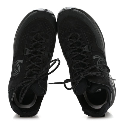 Chanel Suede Calfskin Mesh CC Sneakers 39 Black 2 of 7