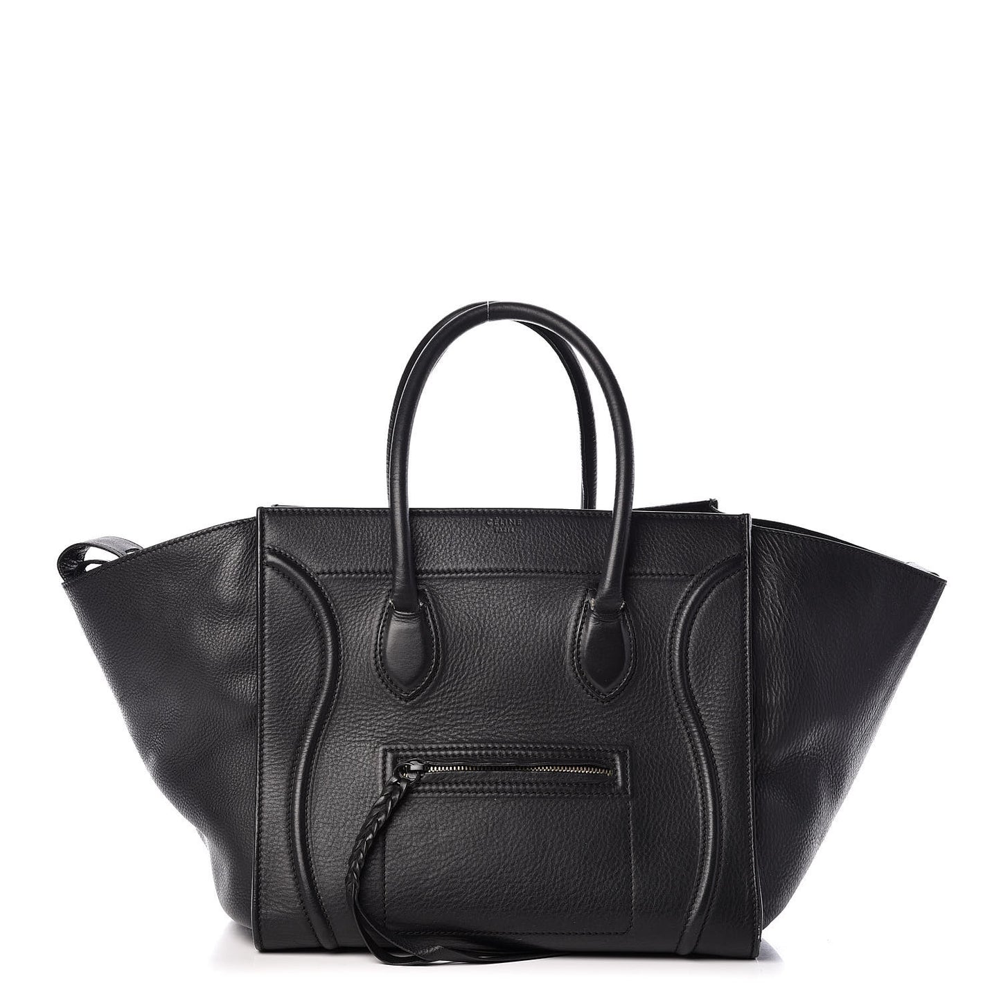 Supple Calfskin Medium Phantom Luggage Black